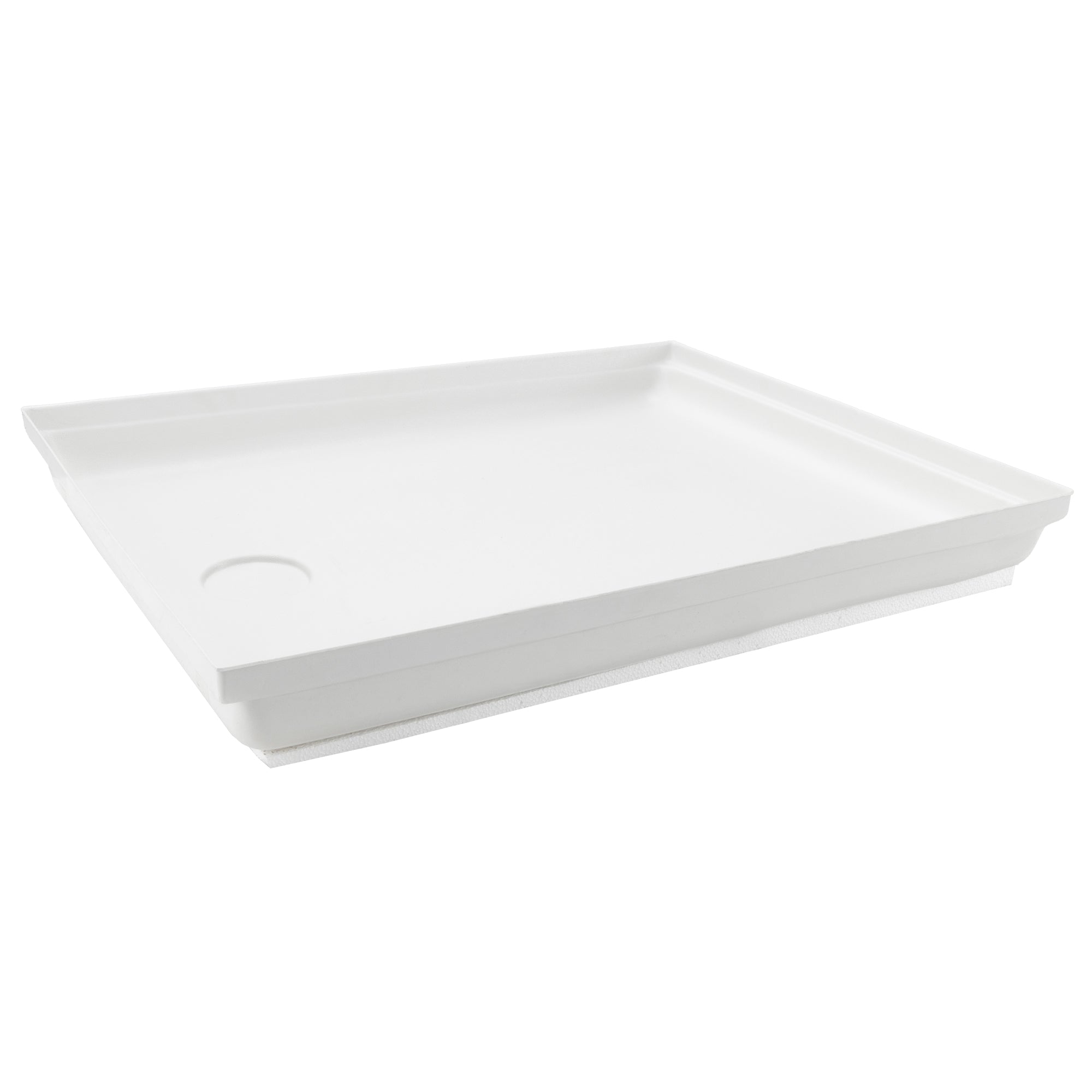 RV Shower Pan 23" x 30" x 4" Left Drain in White