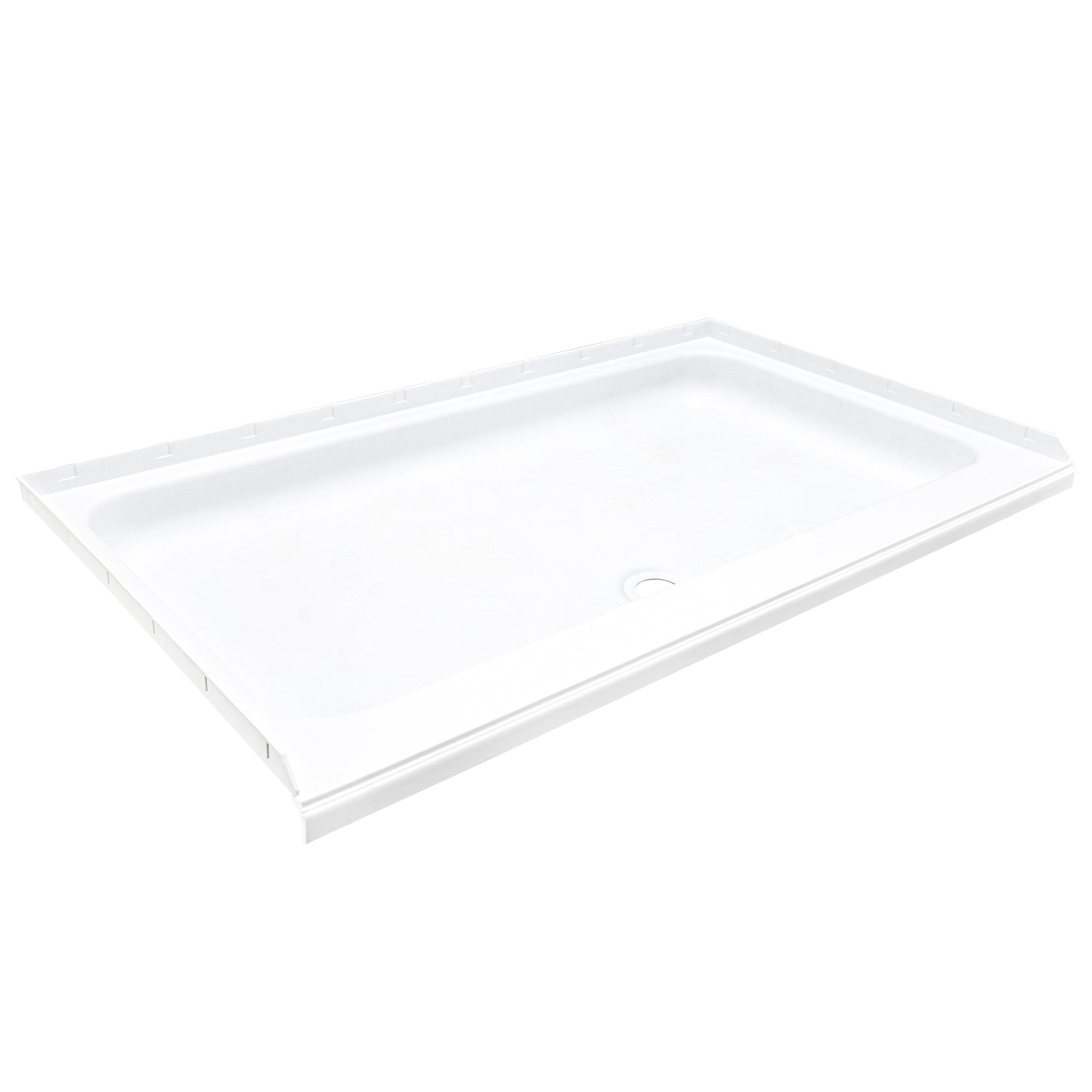 RV Shower Pan 40" x 24" x 5" Center Drain in White