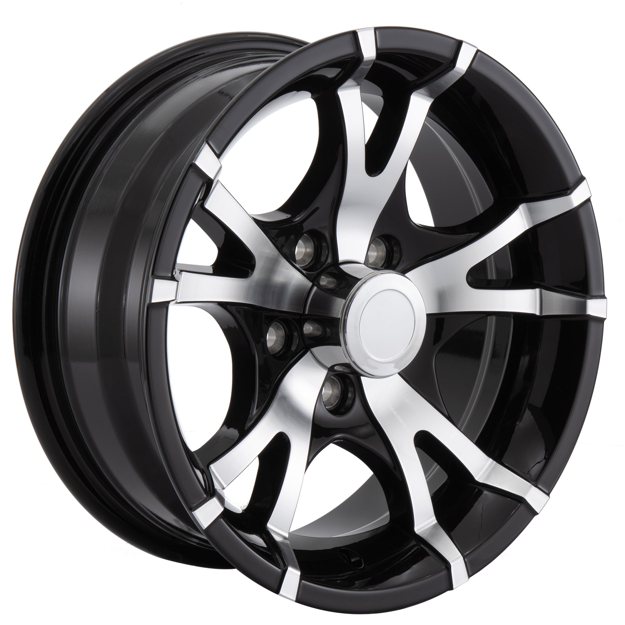 RV Aluminum Wheel for Trailers and Towables Black Machine Finish - T07