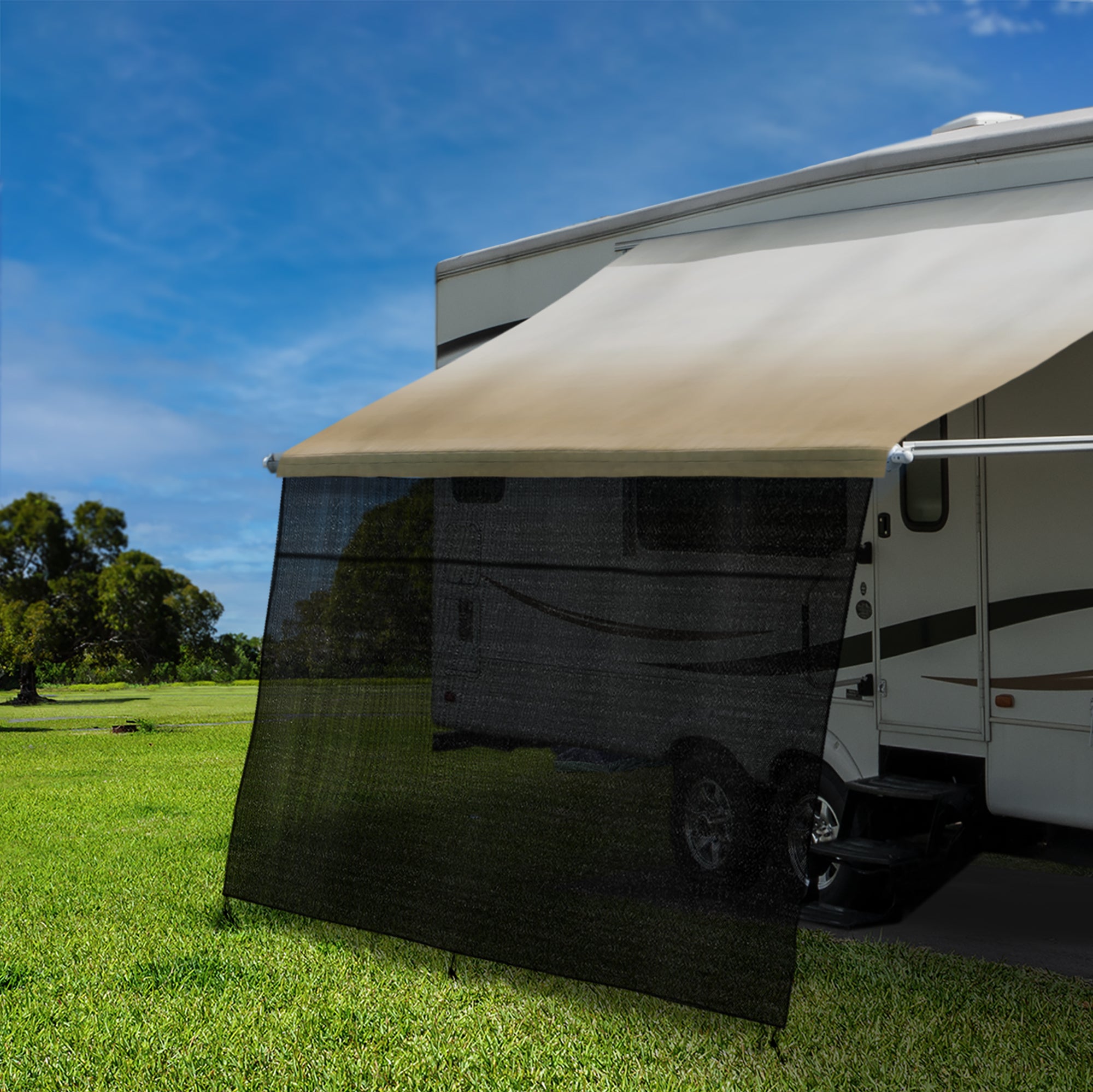 16' RV Awning Sun Shade Kit - 8' & 9' Drop Option (Actual Width 14' 11½")
