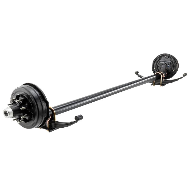 Lippert 7,000 lb Drop Idler Trailer Axle - 95" Hub Face, 80" Spring Center, 8 Lug, with Leaf Springs