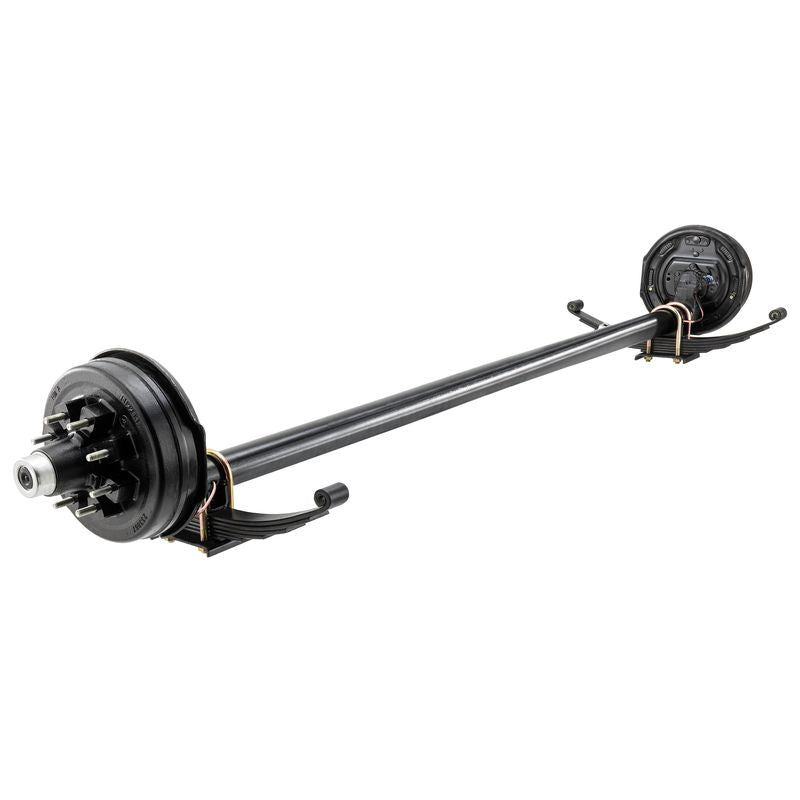 Lippert 7,000 lb Drop Idler Trailer Axle - 86.5" Hub Face, 68.5" Spring Center, 8 Lug, with Leaf Springs