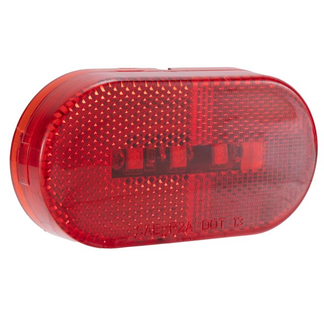 4" x 2" Oblong RV LED Marker Light Red/Red