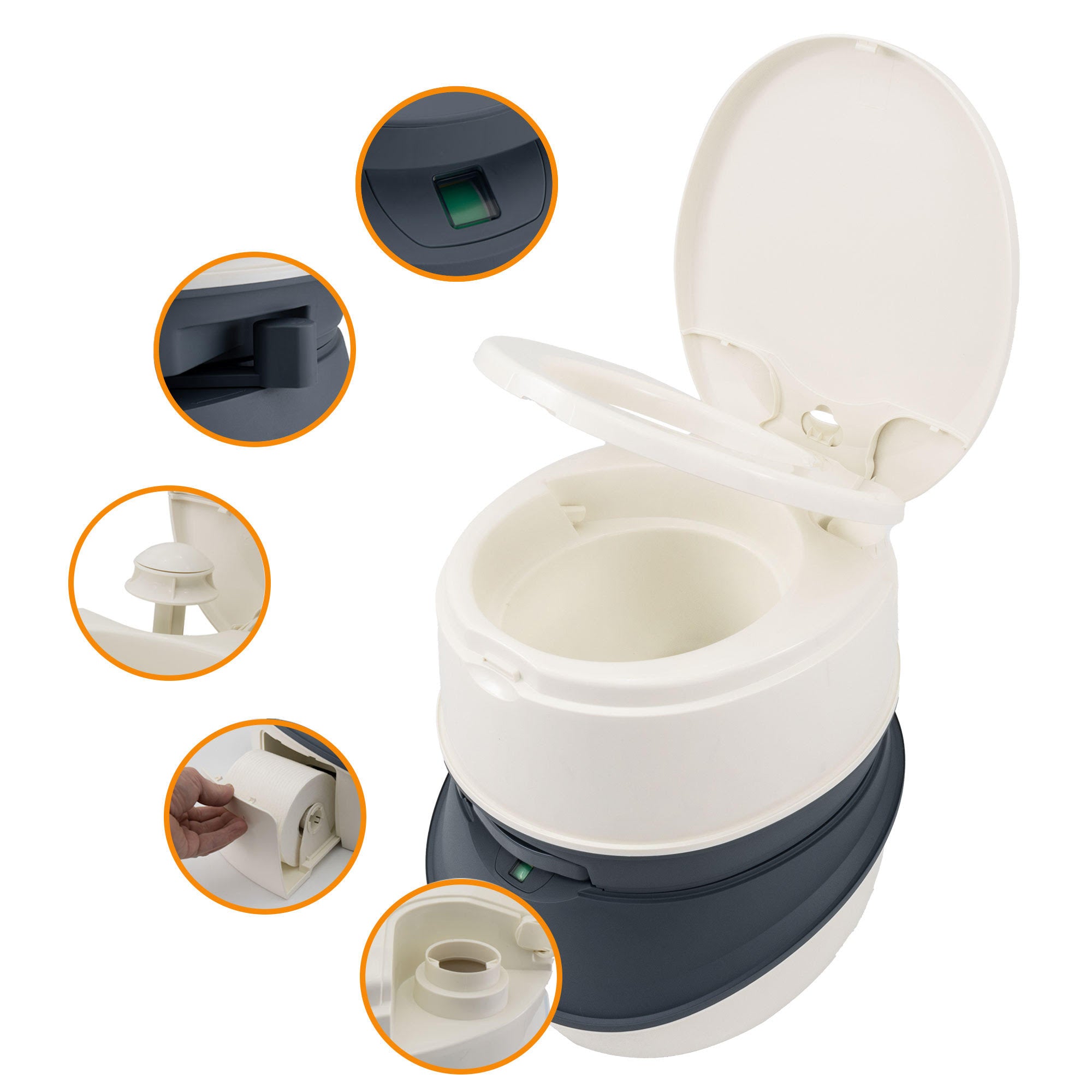 Newavo Evo Portable RV Camping Toilet 5.3 Gallon