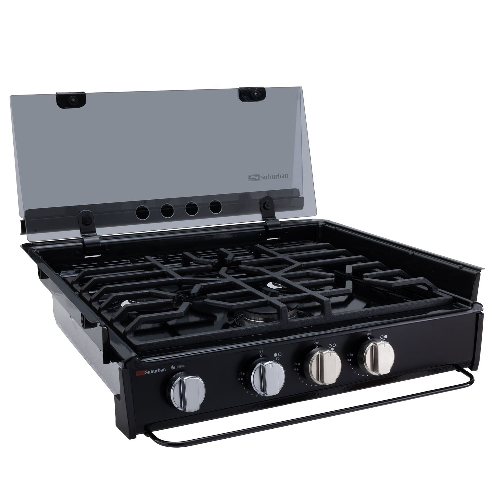 RV Suburban Gas Cooktop Three Burner Slide In with Cover