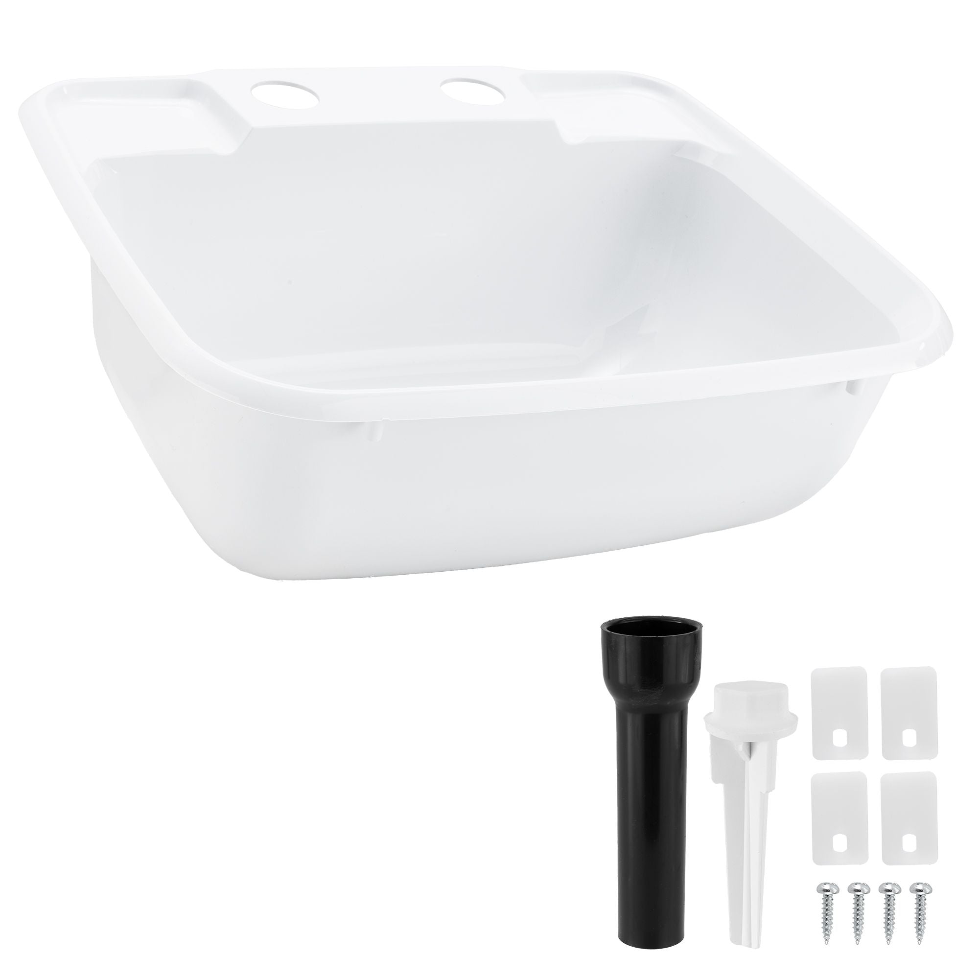 Square RV Sink White 14-3/4" x 12-1/4" x 6"